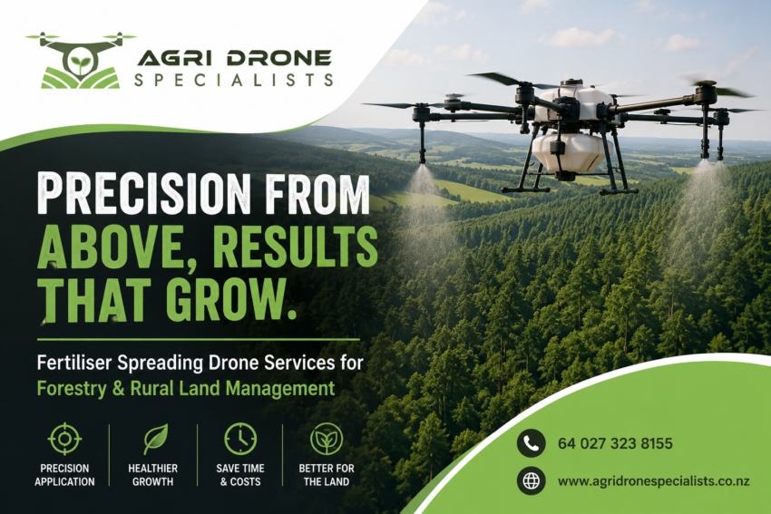 Agri Drone Specialists Expands Forestry and Rural Land Solutions with Fertiliser Spreading Drones